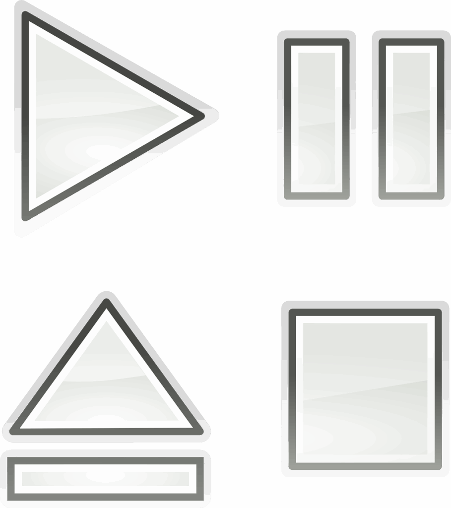 audio, icon set, play, pause, stop, eject, silver, buttons, pause, pause, pause, pause, pause